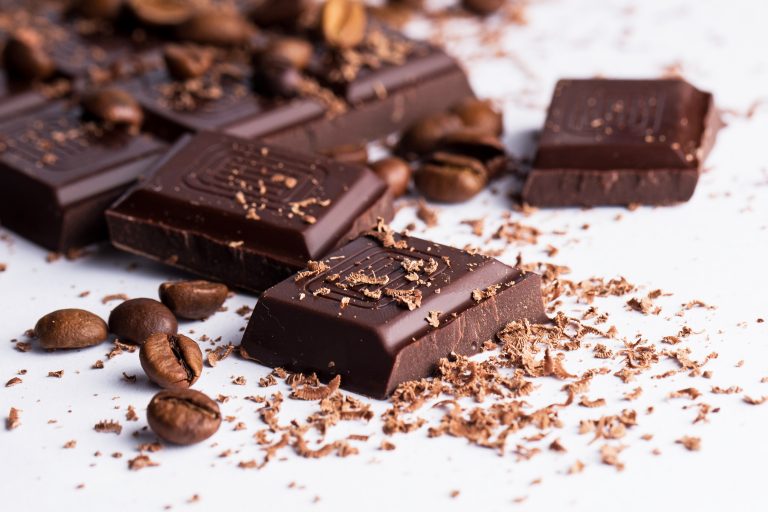 Chocolate Bar And Coffee Beans 2 768x512